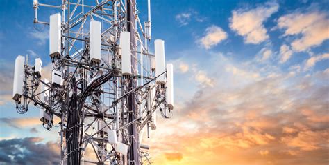 Gsma 5g Sunset Cell Tower Cellular Communications Tower For Mobile