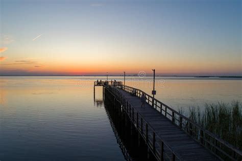 Daphne Alabama Bayfront Park Bay Sunset Stock Image Image Of Pier