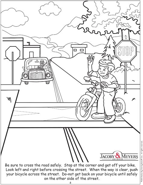 Traffic Safety Coloring Book Coloring Pages