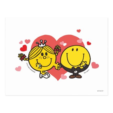 Mr Happy And Little Miss Sunshine Wedding Postcard Zazzle