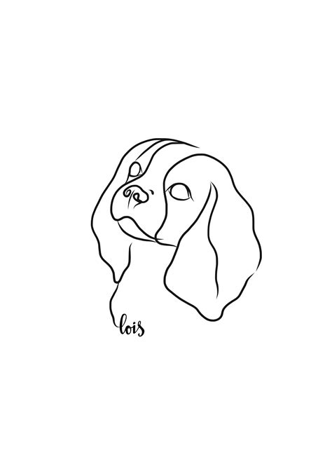 Custom Minimalist Animal Line Drawing Personalised Pet Illustration
