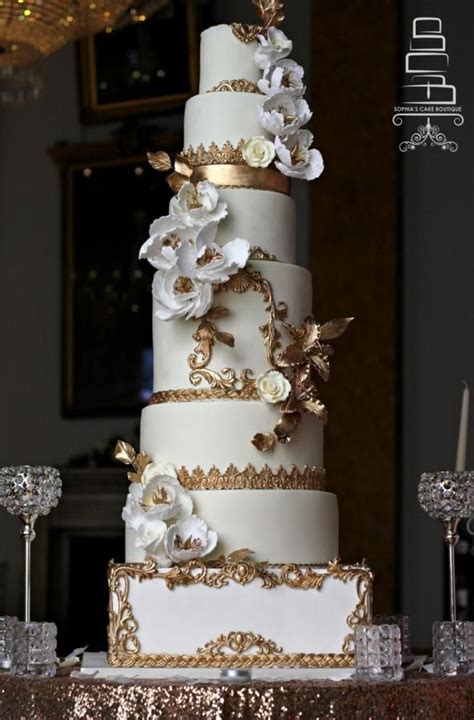 Ivory And Gold By Sophias Cake Boutique Beautiful Wedding