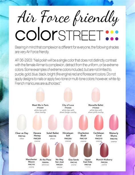 Air Force Friendly Color Street Nails Fall Winter 2019 Color Street