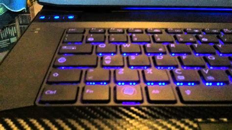 Asus G73jh Blue Keyboard Backlit Carbon Look Skin Youtube