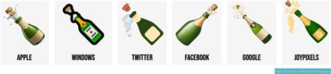 🍾 Champagne Bottle W Popping Cork Emoji