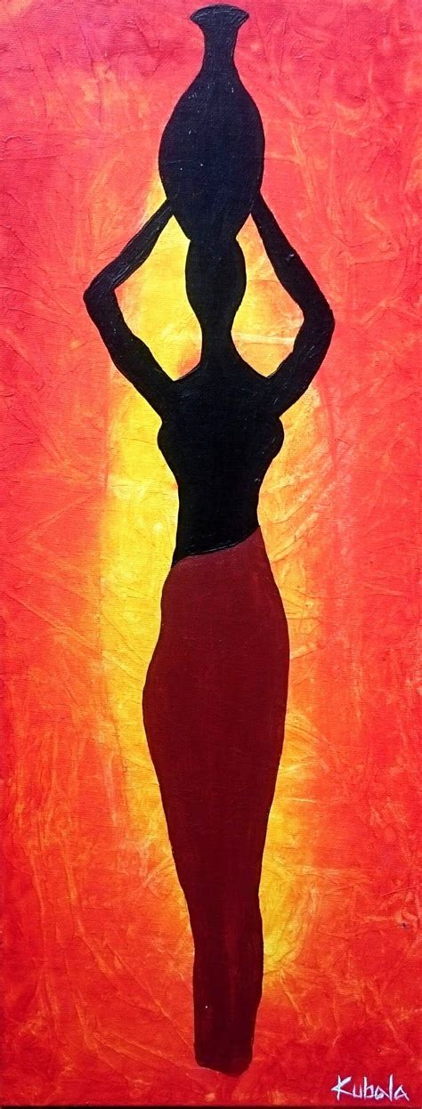 African Woman Easy African Painting Acrylic Painting African Art Paintings African