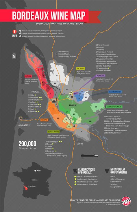 Learn About Bordeaux Wine Region Map Wine Folly