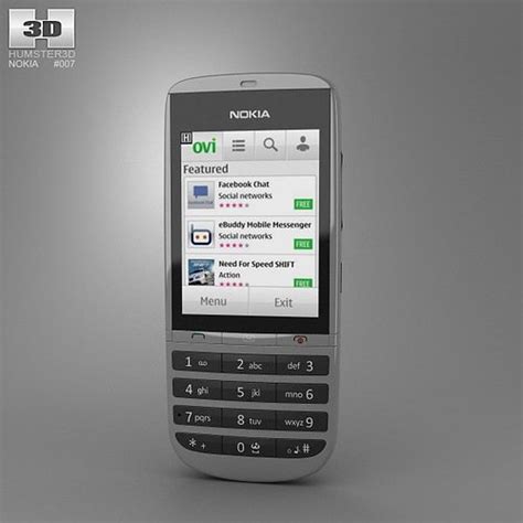 3d Model Nokia Asha 300 Vr Ar Low Poly Cgtrader
