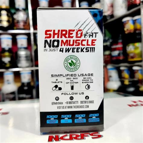 Doctor S Choice Shredz Pro Hardcore Fat Burner Formula 60 Tablets Ncr Food Supplements