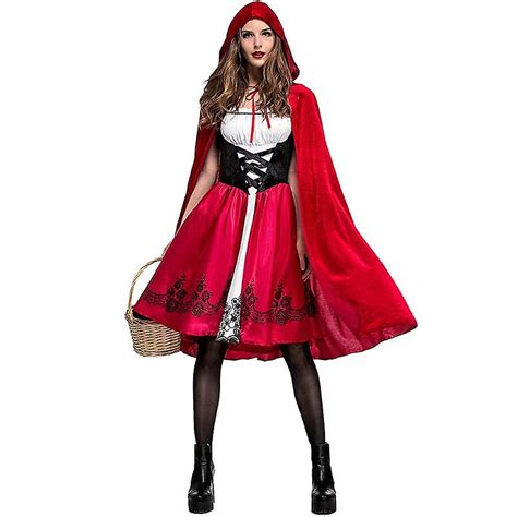 red sexy lady dress for women halloween party little red riding hood cosplay costume stage