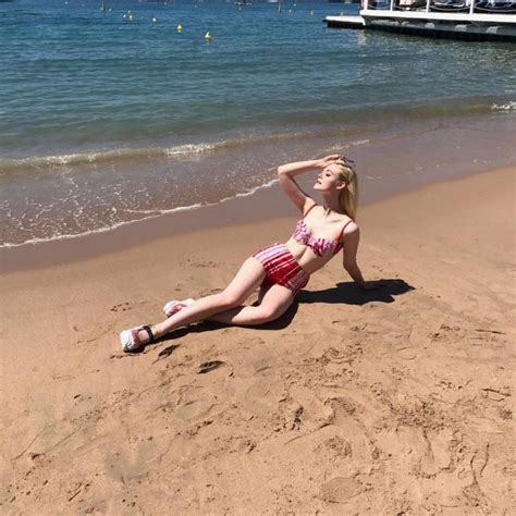 Elle Fanning In Bikini At A Beach 05 27 2017 Instagram Picture 1