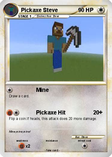 Pokémon Pickaxe Steve Mine My Pokemon Card