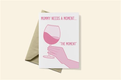 Funny Wine Greetings Card Mothers Day Card Funny Birthday Etsy