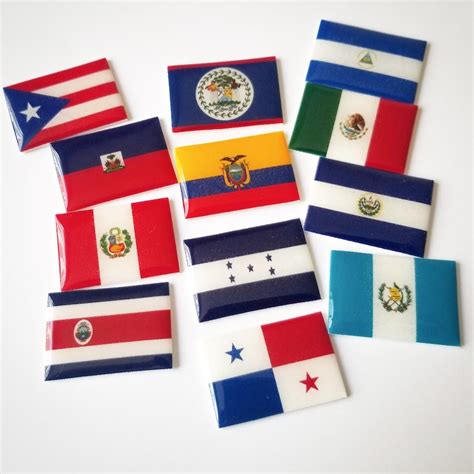 Latin America Pins Flag Pins Latino Pins Mexico Central Etsy