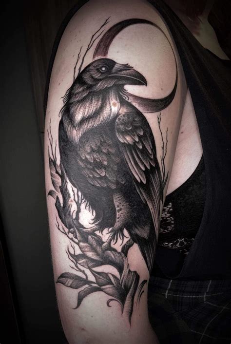 42 Awesome Raven Tattoo Tattoo Designs For Women
