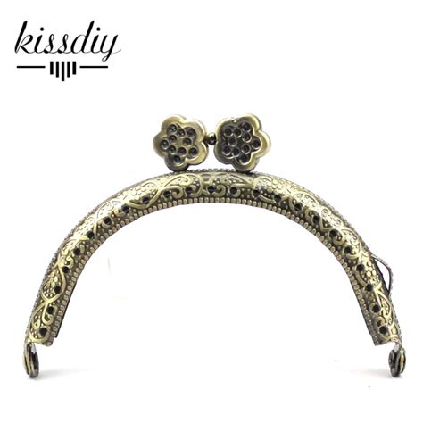 Kissdiy 10pcs 85cm Antique Bronze Metal Purse Frame Handle For Bag