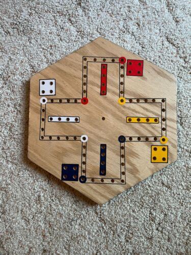 46 Player Hand Made Double Sided Oak Plywood Aggravation Game Board
