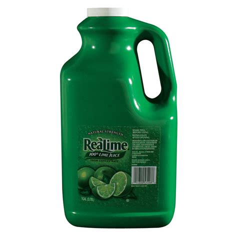 Realime 100 Lime Juice 1 Gallon Bottle 4case