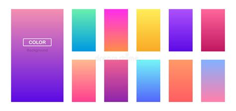 Super Collection Soft Color Gradients Background Modern Screen Vector