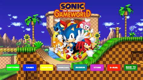 Sonic The Hedgehogs Gameworld Website Main Page By