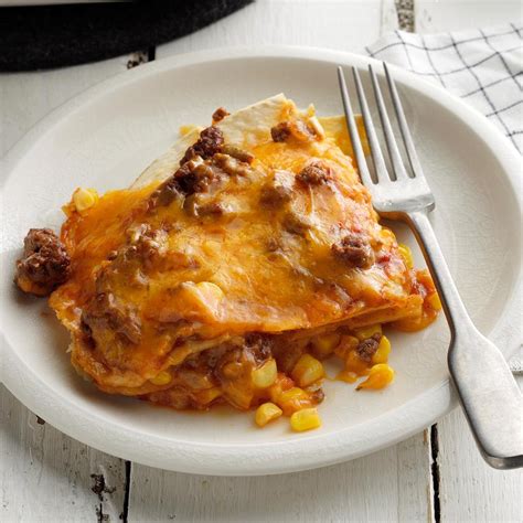 So now onto this slow cooker ground beef enchilada casserole. Enchilada Casserole Recipe | Taste of Home