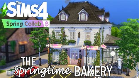 🧁the Springtime Bakery 🌷spring Collab🌷 Sims 4 Speed Build Nocc