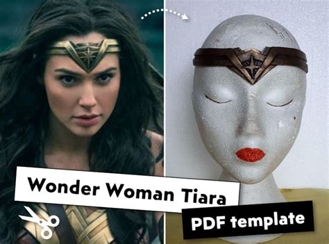 Dceu Wonder Woman Tiara Pdf Pattern Dc Comic Cosplay Costume Superhero