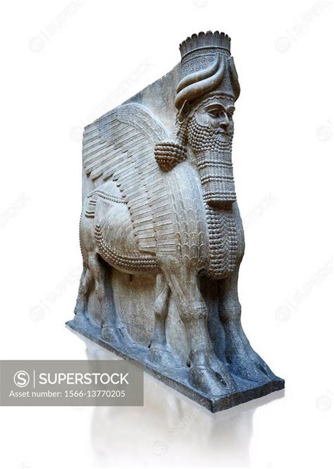 Stone Statue Of A Winged Bull From City Gate No Inv Ao From