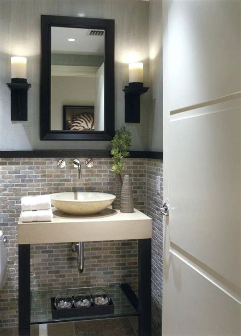 Wine boxes add beautiful warm color and create easy storage. Powder Room Ideas Pinterest Half Bathroom Remodel Ideas ...