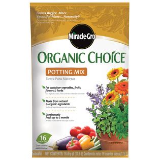 Returns made easy · free shipping available · under $10 Miracle Grow Organic Choice Potting Soil Mix 16 qt - Lawn ...