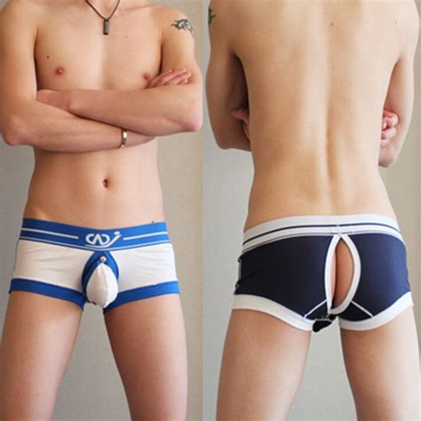 Male Panties Modal Men Trunk Open Back Panties Sexy
