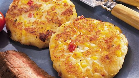Put leftover corn to good use with five recipes from food network, like corn chowder and griddle cakes, that will change the way you feel about leftovers. Cheesy Potato Corn Cakes Recipe - Pillsbury.com