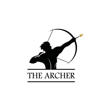 Archery Logo Simple Vintage Archer Man 7524117 Vector Art At Vecteezy