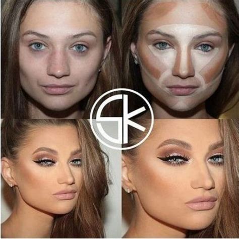 Faces, contour round face indian, contour double chin, plastic surgery with make up, facelift with make up. Before and after contouring tutorials | Contour makeup ...