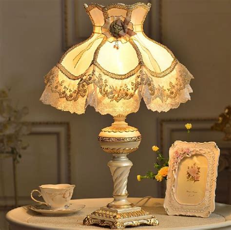 Pretty carved base could be under the painting finish, suffers much weight from the fabric shade. Details about Delicate European Bedside Desk Table Lamp ...