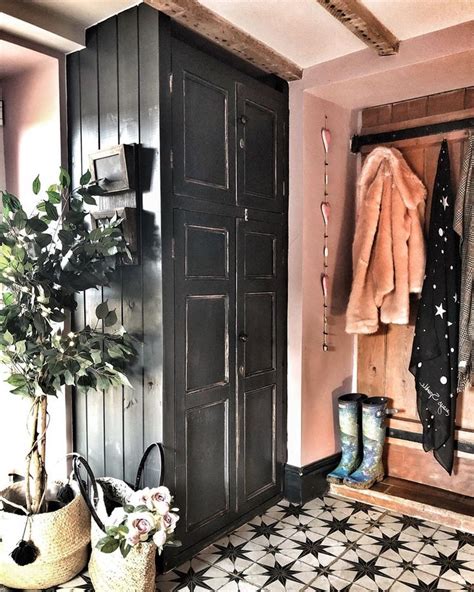 Hallway Bootroom Upcycled Victorian Cupboard Pink Room Pink And