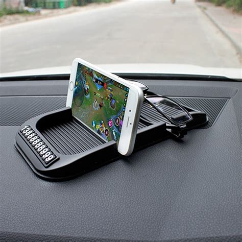 Anti Slip Mat With Cell Phone Number Silica Gel Car Dashboard Auto Non
