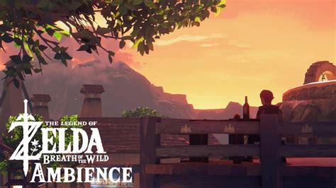 Zelda Ambience Hateno Village Sunset Breath Of The Wild Youtube