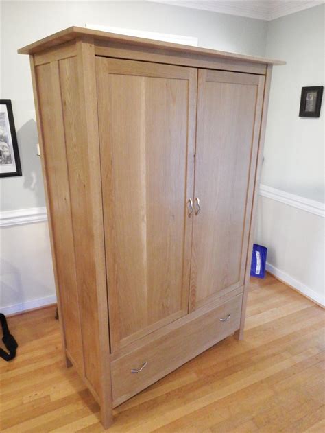 Buy Hand Crafted White Oak Wardrobe Made To Order From