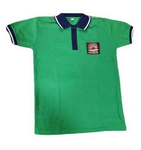 Boys Green Cotton School T Shirt Size Medium At Rs 195piece In New