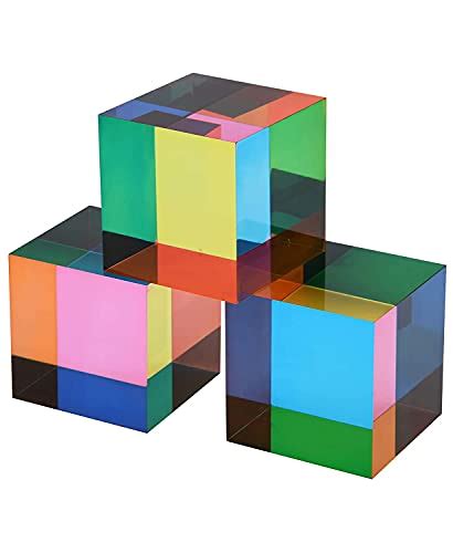 Ecbanli Cmy Mixing Color Cube 16 Inch Acrylic Glass Cmycube Prism