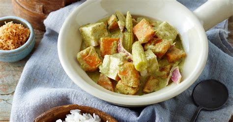This search takes into account your taste preferences. Kumara and firm tofu green curry