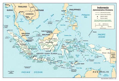 Grande Detallado Mapa De Administrativas Divisiones De Indonesia