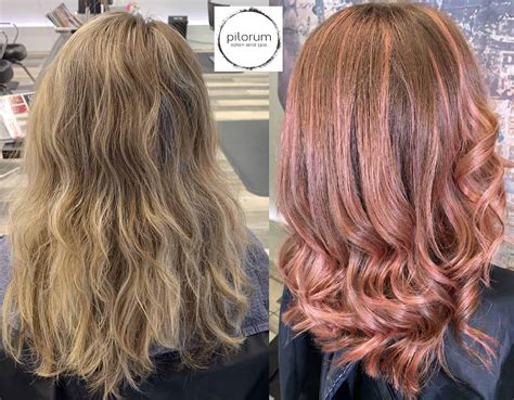 The reason behind this is that rose gold is considered a type of metallic color. Rose Gold Hair Color | Pilorum Salon and Spa