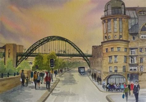 Tyne Bridge Newcastle Upon Tyne Painted In Watercolours By Sharon