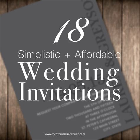 Sundays Most Loved Simplistic Affordable Wedding Invitations