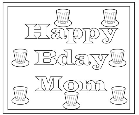 Find & download free graphic resources for happy birthday. Happy Birthday Mom Coloring Pages Free Printable
