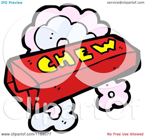 Cartoon Of A Pack Of Chewing Gum Royalty Free Vector Illustration By