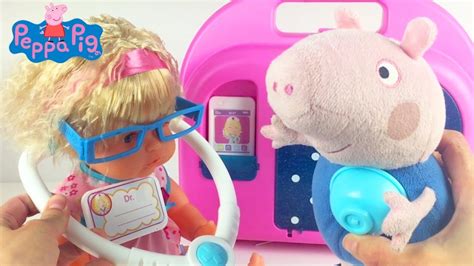 Share the best gifs now >>>. Peppa en George Gaan Naar De Dokter Poppen Filmpje Peppa ...