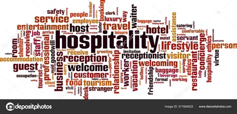 Hospitality Word Cloud Concept Collage Made Words Hospitality Vector